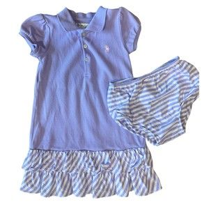 RALPH LAUREN Toddler Dress and Matching Diaper Cover